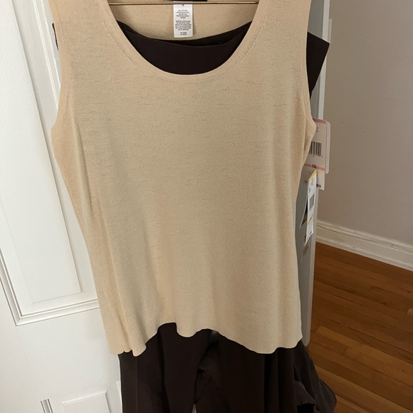 Jones New York 3pc Silk/Linen 3pc Pantsuit w/Shell - Picture 2 of 8